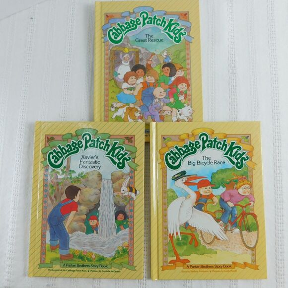 Cabbage Patch Kids Childrens Books Vintage 1984 Lot Of 3 Books Hardcover MINT - Picture 6 of 6